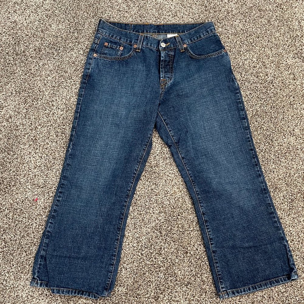 Classic Women's Dark Blue Straight-Leg Jeans